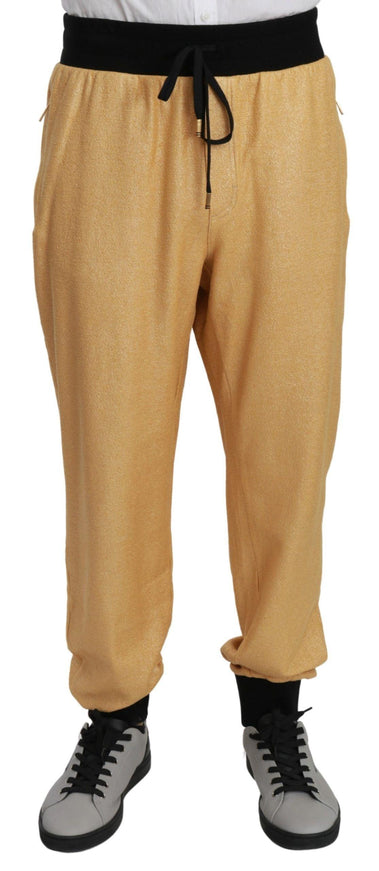 Dolce & Gabbana Gold Year Of The Pig Cotton Mens Pants - Ellie Belle