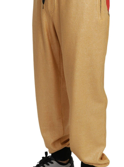 Dolce & Gabbana Gold Year Of The Pig Cotton Mens Pants
