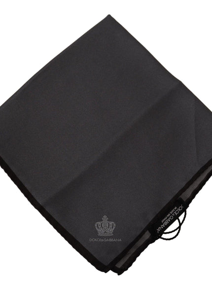 Dolce & Gabbana Gray 100% Silk Square Handkerchief Gray 100% Silk Square Handkerchief