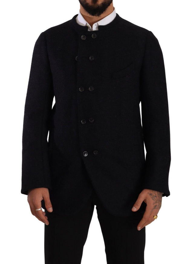 Dolce & Gabbana Gray Alpaca Button Down Men Coat Jacket - Ellie Belle