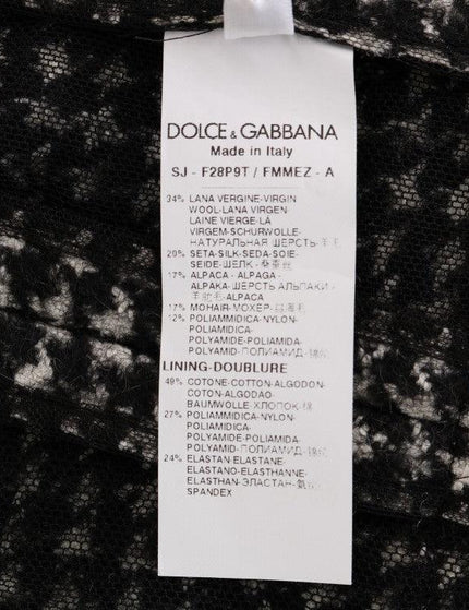 Dolce & Gabbana Gray Black Tweed Vest Jacket - Ellie Belle