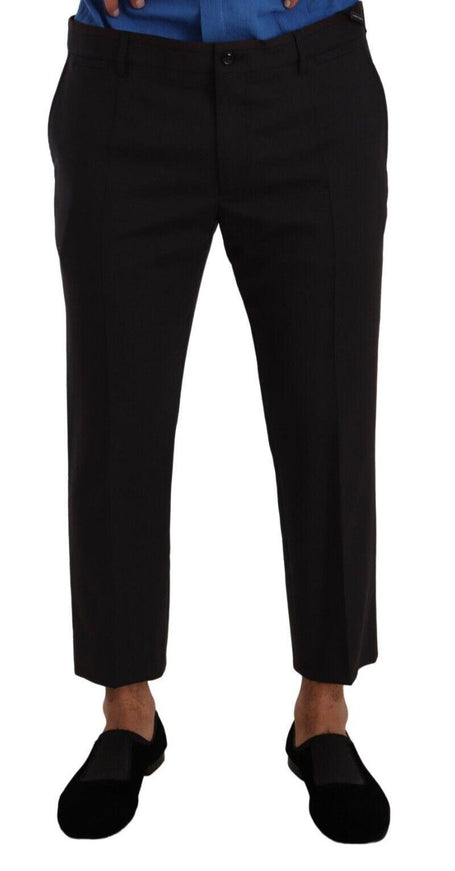 Dolce & Gabbana Gray Bordeaux Wool Trouser Dress Pants - Ellie Belle