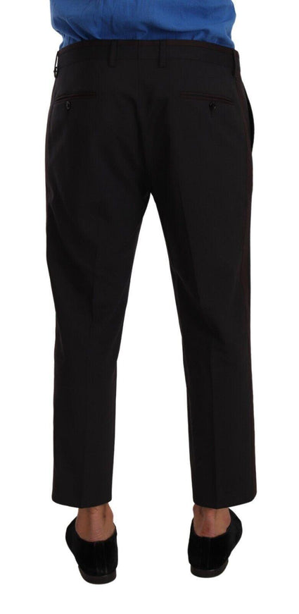 Dolce & Gabbana Gray Bordeaux Wool Trouser Dress Pants - Ellie Belle