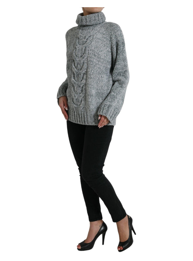 Dolce & Gabbana Gray Cashmere Turtle Neck Pullover Sweater - Ellie Belle