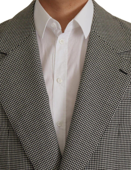 Dolce & Gabbana Gray Checkered Single Breasted Jacket Blazer - Ellie Belle