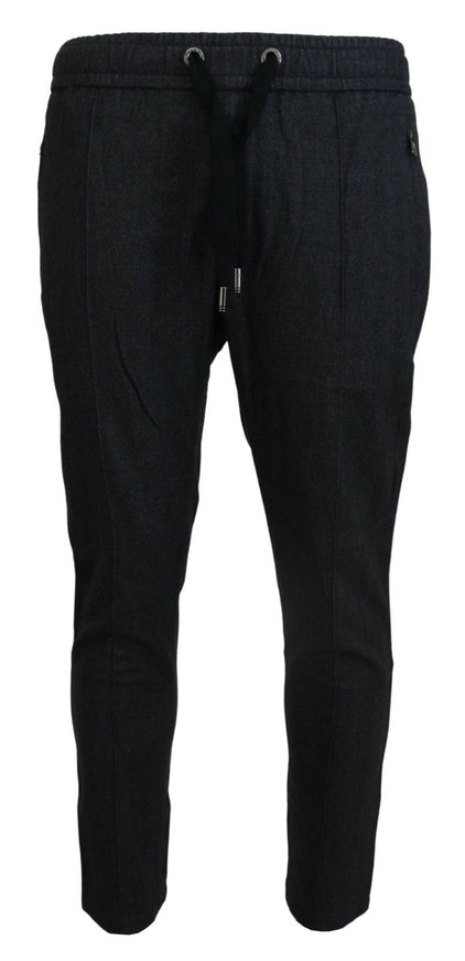 Dolce & Gabbana Gray Cotton Jogger Men Pants - Ellie Belle