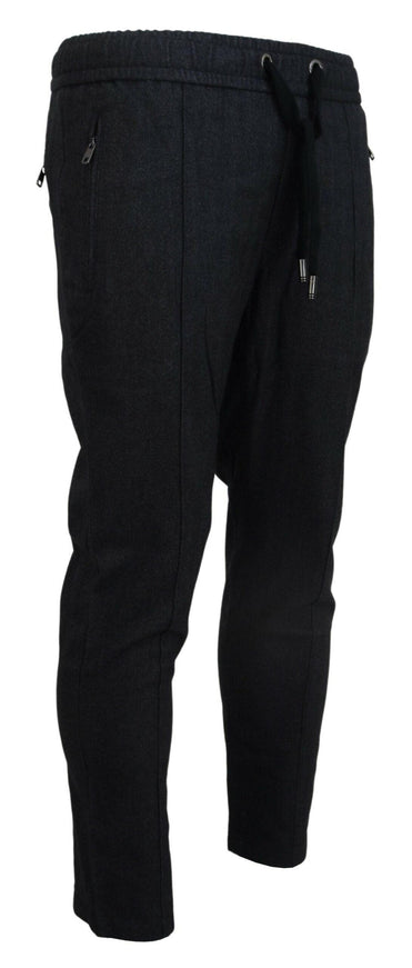 Dolce & Gabbana Gray Cotton Jogger Men Pants - Ellie Belle