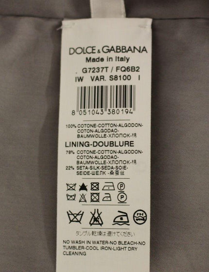 Dolce & Gabbana Gray Cotton Slim Fit Button Front Dress Vest - Ellie Belle