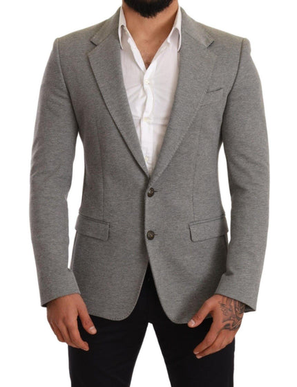 Dolce & Gabbana Gray Cotton Slim Fit Jacket Coat Blazer - Ellie Belle
