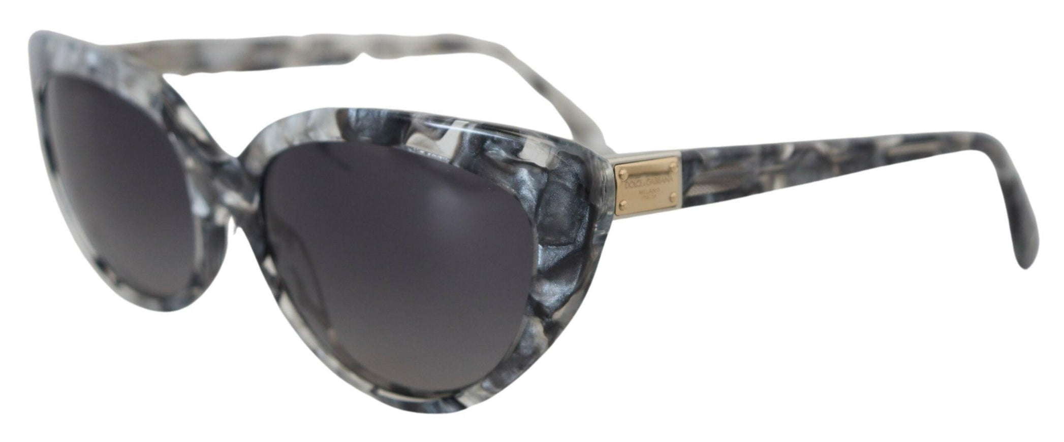 Dolce & Gabbana Gray DG4194 Acetate Logo Plaque Cat Eye Lens Sunglasses - Ellie Belle