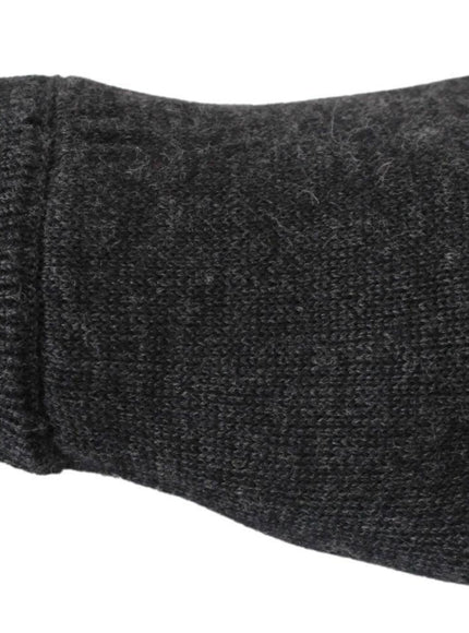 Dolce & Gabbana Gray #DGLovesLondon Embroidered Wool Gloves - Ellie Belle