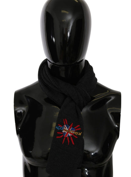 Dolce & Gabbana Gray #DGLovesLondon Wrap Shawl Wool Scarf - Ellie Belle