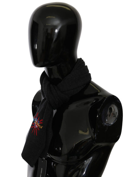 Dolce & Gabbana Gray #DGLovesLondon Wrap Shawl Wool Scarf - Ellie Belle