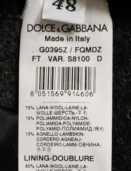 Dolce & Gabbana Gray Double Breasted Coat Jacket - Ellie Belle