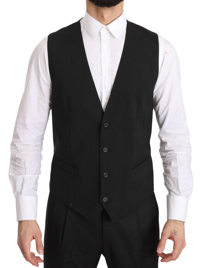 Dolce & Gabbana Gray Gilet STAFF Regular Fit Formal Vest - Ellie Belle