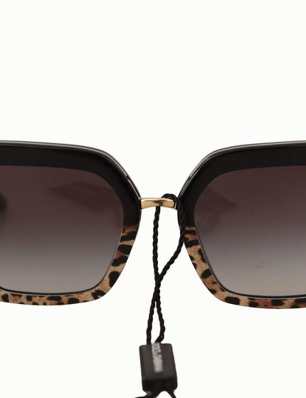 Dolce & Gabbana Gray Half Print Leopard Frame Gradient Sunglasses - Ellie Belle
