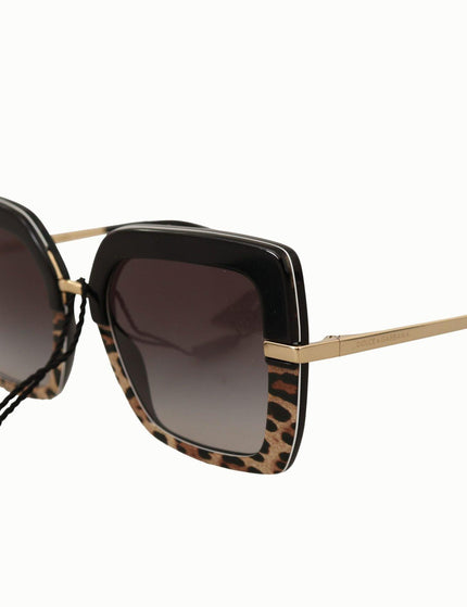 Dolce & Gabbana Gray Half Print Leopard Frame Gradient Sunglasses - Ellie Belle