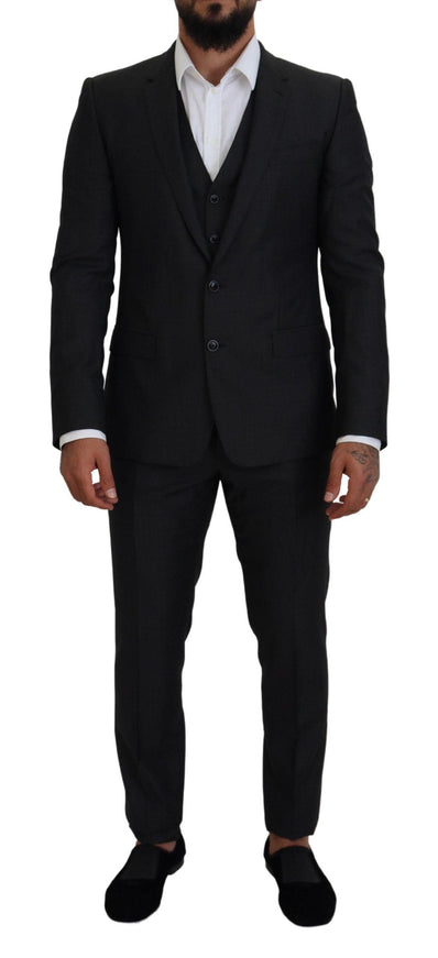 Dolce & Gabbana Gray MARTINI 3 Piece Slim Fit Suit - Ellie Belle