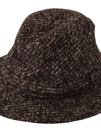 Dolce & Gabbana Gray Melange Blended Textured Tweed Hat - Ellie Belle