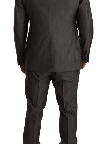 Dolce & Gabbana Gray Metallic MARTINI Slim Fit Set Suit