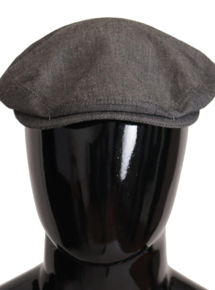 Dolce & Gabbana Gray Newsboy Men Capello Cotton Blend Hat - Ellie Belle