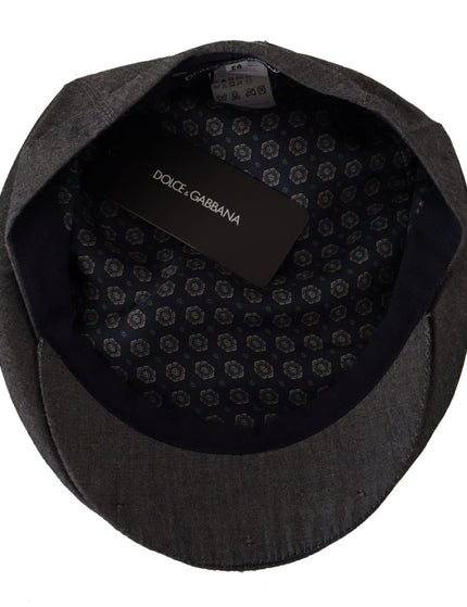 Dolce & Gabbana Gray Newsboy Men Capello Cotton Blend Hat - Ellie Belle