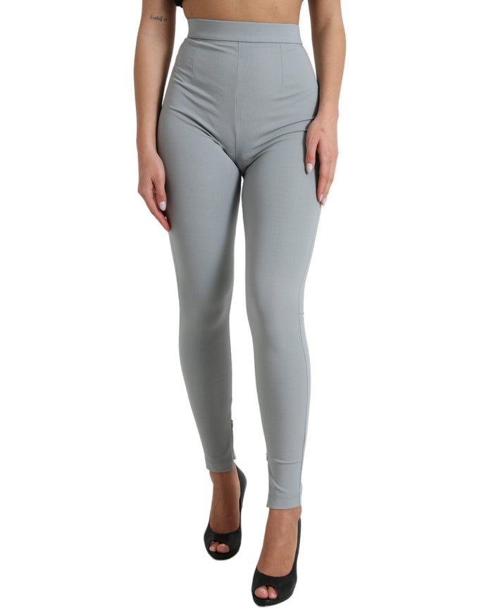 Dolce & Gabbana Gray Nylon Slim Trouser Pants - Ellie Belle