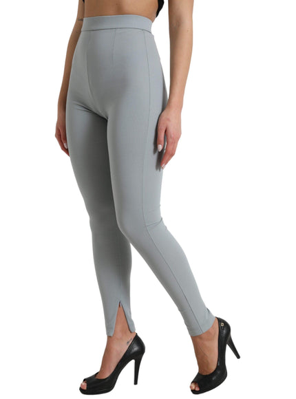Dolce & Gabbana Gray Nylon Slim Trouser Pants - Ellie Belle