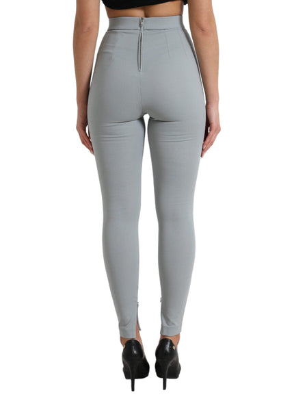 Dolce & Gabbana Gray Nylon Slim Trouser Pants - Ellie Belle