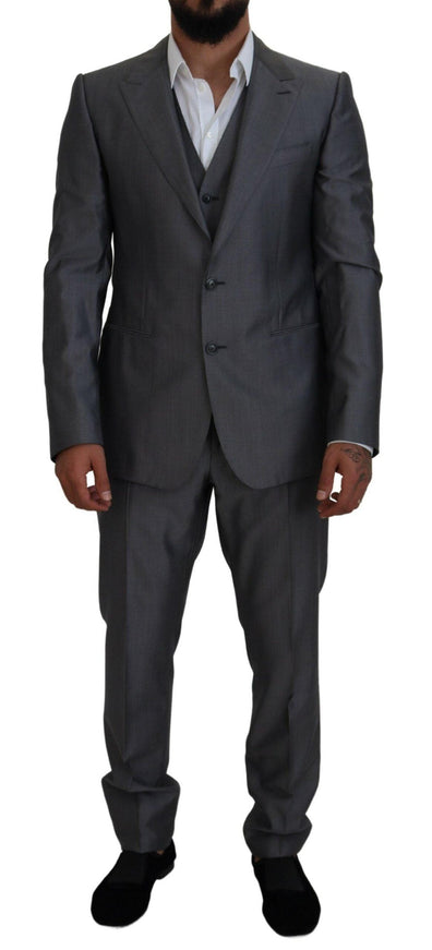 Dolce & Gabbana Gray SICILIA 3 Piece Slim Fit Suit - Ellie Belle