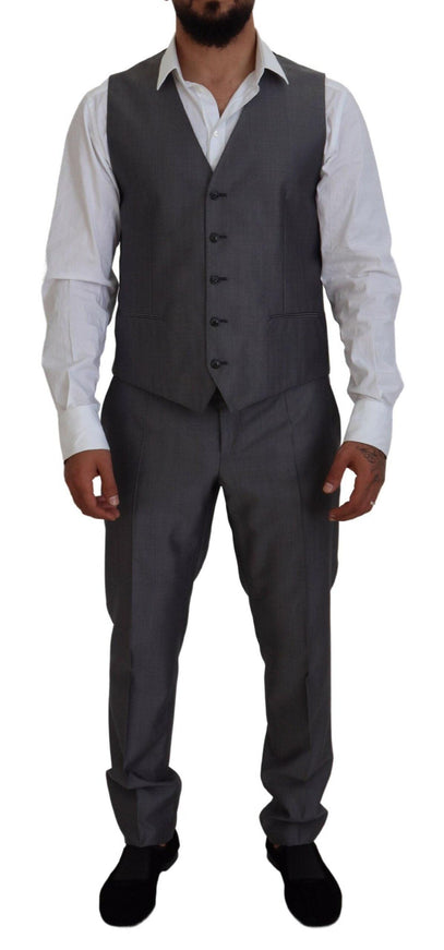 Dolce & Gabbana Gray SICILIA 3 Piece Slim Fit Suit - Ellie Belle