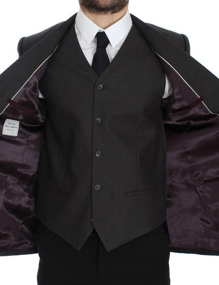 Dolce & Gabbana Gray Slim Fit Linen Blazer Jacket - Ellie Belle