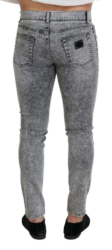 Dolce & Gabbana Gray Slim Fit Wash Stretch Cotton Denim Jeans - Ellie Belle