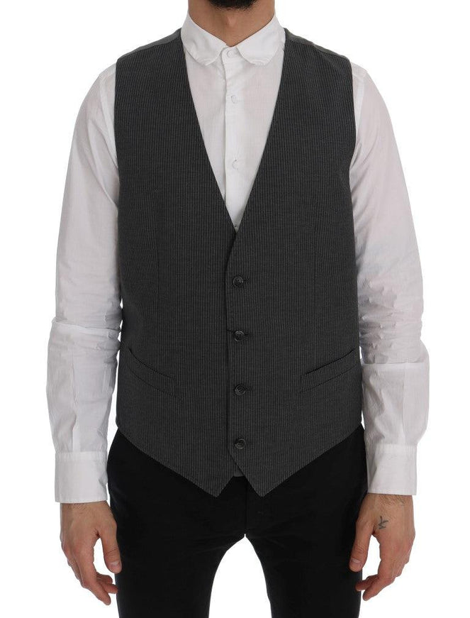 Dolce & Gabbana Gray STAFF Cotton Rayon Vest - Ellie Belle