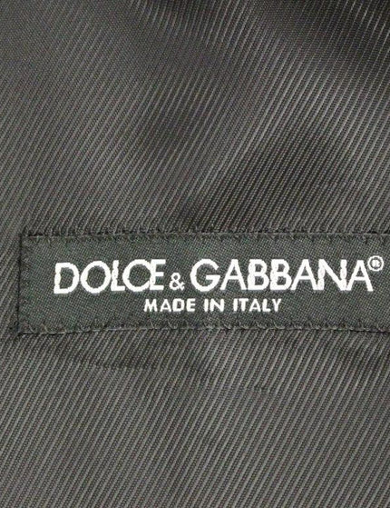 Dolce & Gabbana Gray Striped Wool Logo Vest - Ellie Belle