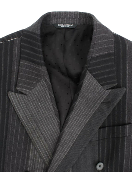 Dolce & Gabbana Gray striped wool stretch blazer - Ellie Belle