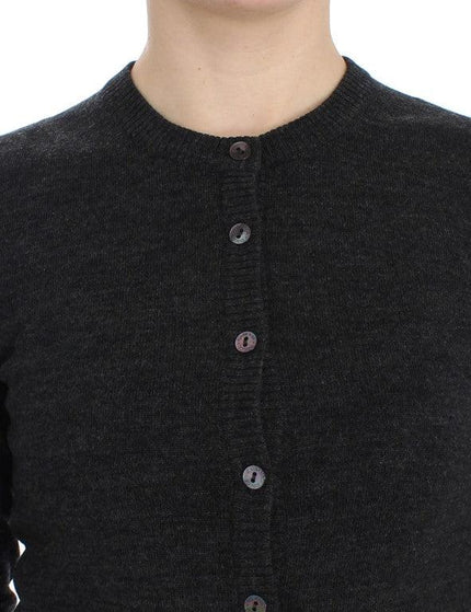 Dolce & Gabbana Gray Wool Button Cardigan Sweater