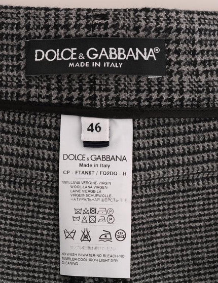 Dolce & Gabbana Gray Wool Capri Pants - Ellie Belle