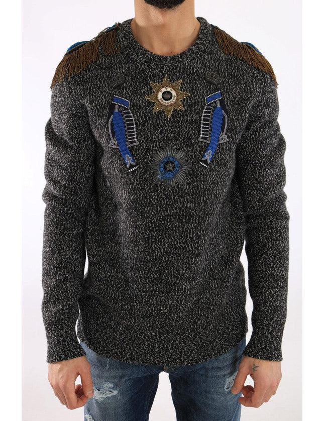 Dolce & Gabbana Gray Wool Cashmere Sweater - Ellie Belle