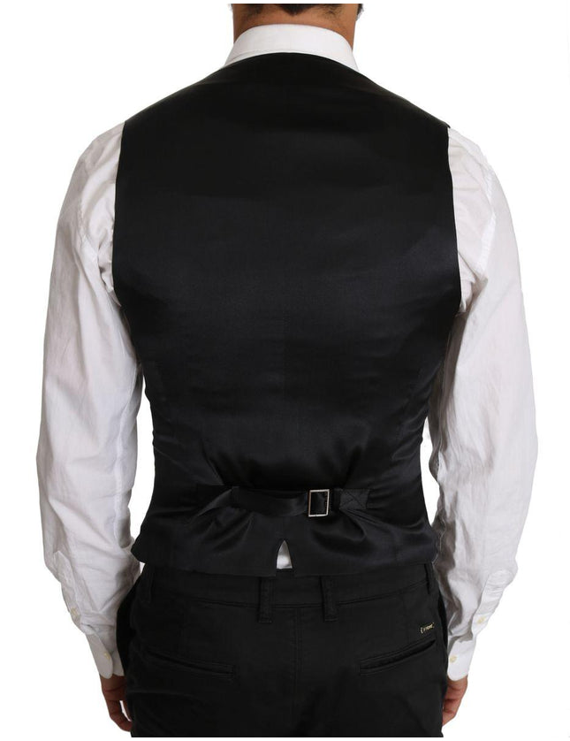 Dolce & Gabbana Gray Wool Double Breasted Waistcoat Vest - Ellie Belle