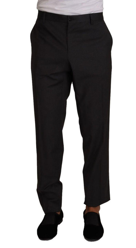 Dolce & Gabbana Gray Wool Formal Tuxedo Trouser Dress Pants - Ellie Belle