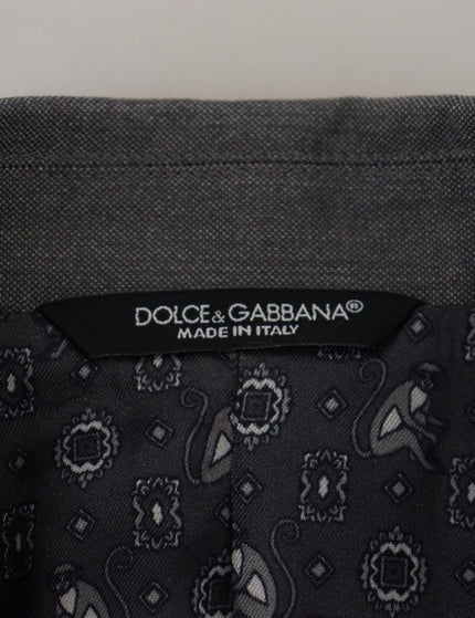 Dolce & Gabbana Gray Wool Silk Slim Fit Jacket Blazer - Ellie Belle