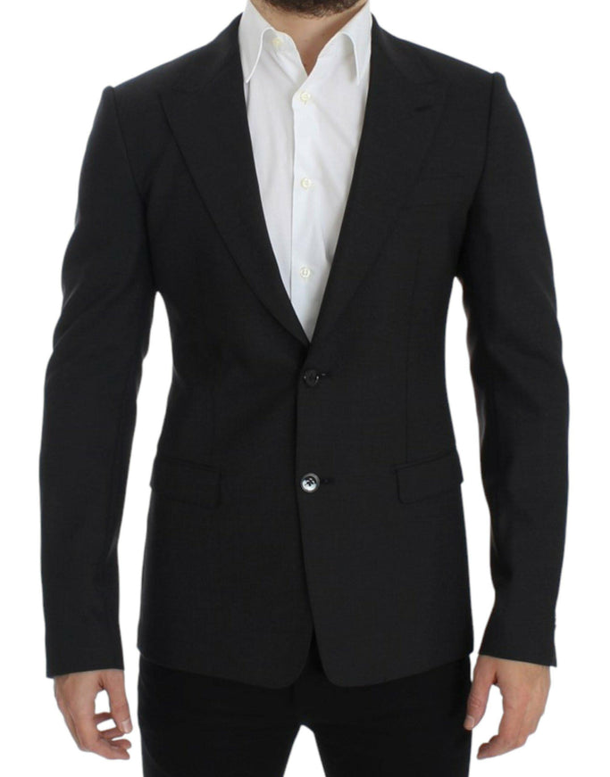 Dolce & Gabbana Gray wool slim fit blazer - Ellie Belle