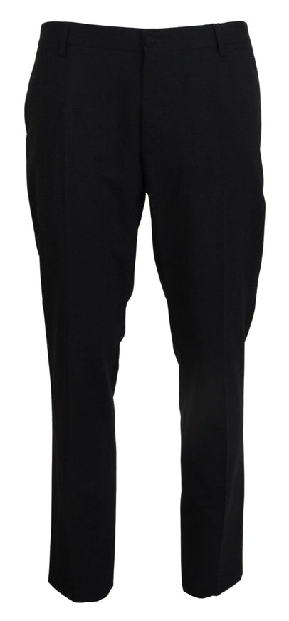 Dolce & Gabbana Gray Wool Stretch Dress Formal Slim Fit Pant - Ellie Belle