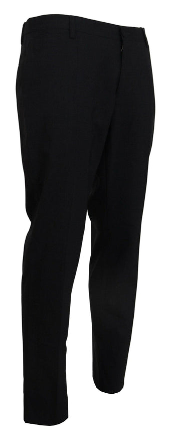 Dolce & Gabbana Gray Wool Stretch Dress Formal Slim Fit Pant - Ellie Belle