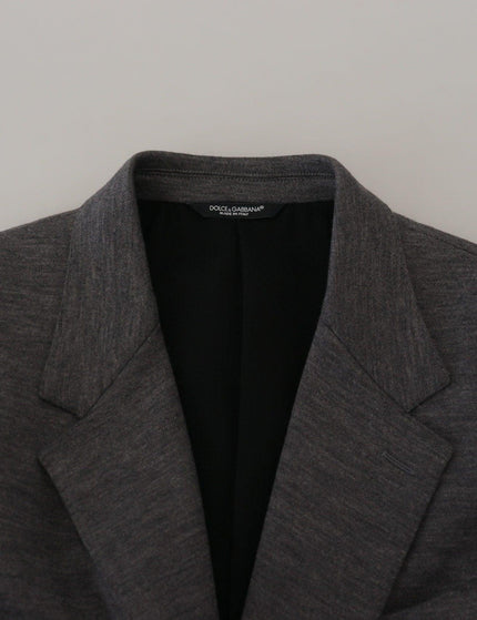 Dolce & Gabbana Gray Wool Stretch Slim Fit Jacket Blazer - Ellie Belle