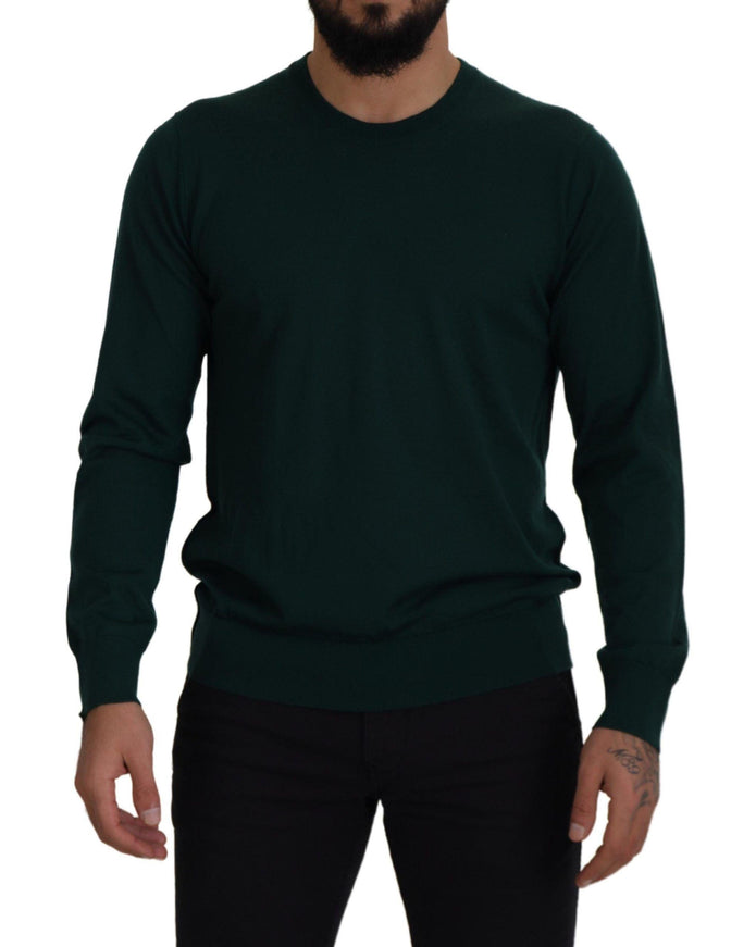 Dolce & Gabbana Green Cashmere Crewneck Pullover Sweater - Ellie Belle