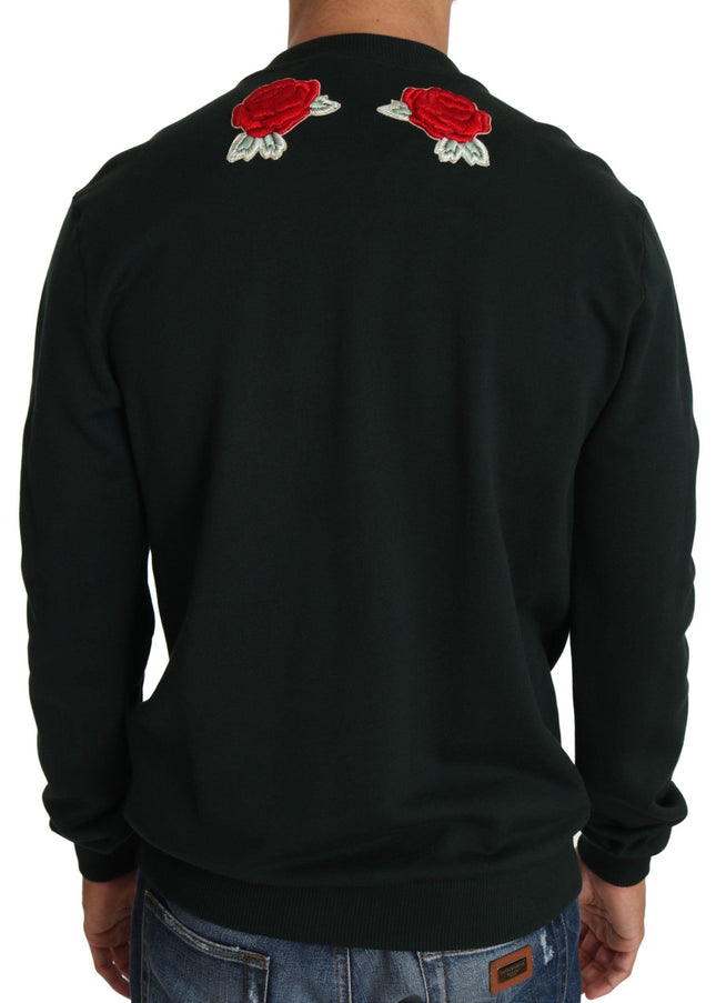 Dolce & Gabbana Crystal Heart Rose Sweater