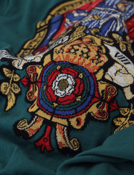 Dolce & Gabbana Green Henry VIII Crewneck Pullover Sweater - Ellie Belle