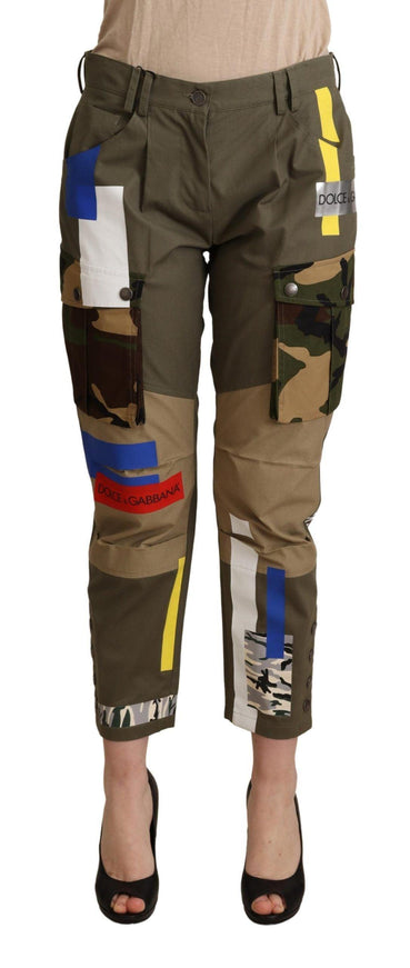 Dolce & Gabbana Green Military Cargo Trouser Cotton Pants - Ellie Belle